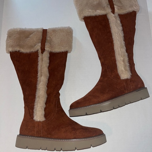 (NWD) Midnight Velvet Cozy Tal Fur Suede WMNS Boots SIZE: 9 - Picture 1 of 14